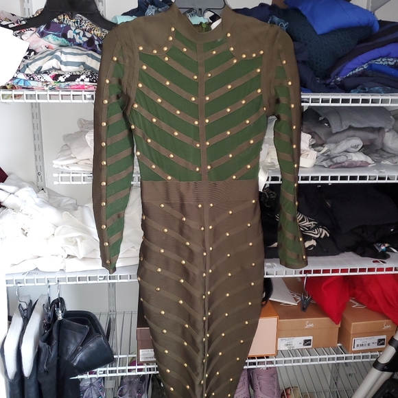 Nikoleta studded mesh bodycon dress - Picture 4 of 7